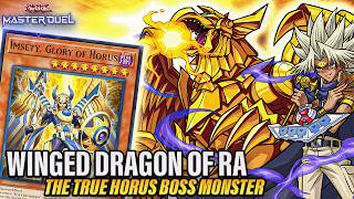 ☀️WINGED DRAGON OF RA THE TRUE HORUS BOSS MONSTER☀️ HORUS RA DECK PROFILE YUGIOH MASTER DUEL [upl. by Yevette]