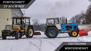 FORTSCHRITT ZT 300 323 WINTERDIENST  SCHNEE RÄUMEN  SOUND ▶ Agriculture Germanyy [upl. by Cristy]