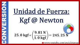 Convertir de KilogramoFuerza a Newton Kgf a N [upl. by Pricilla884]