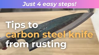 Tips to carbon steel knife from rustingknife sharpening🔪✨ [upl. by Dnaltiak]