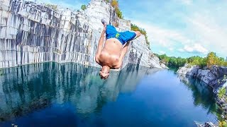 Vermont Quarry Cliff Jumping [upl. by Cilka]