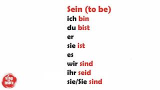 Das Verb SEIN Konjugation Lied  Verb to be in German conjugation song [upl. by Eniortna]