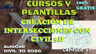 PISTAS Y VEREDAS CON INTERSECCIONES CURSOCOMPLETOCIVIL3DCAPÍTULO07 PAVIMENTACIÓNURBANA [upl. by Nylkoorb]