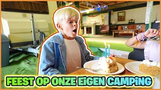 FEEST OP ONZE EiGEN CAMPiNG amp CAMPER UiTPAKKEN  Bellinga Vlog 2938 [upl. by Spiegel572]