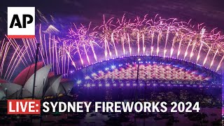 Sydney fireworks 2024 Watch Australia ring in the New Year [upl. by Inavoy192]