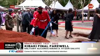 Burial Mwai Kibakis grandson Sean Andrew throws his ring in the grave [upl. by Alejoa669]