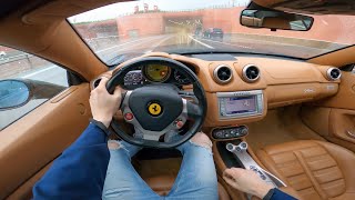 SCREAMING FERRARI California 43 V8  4K POV HEAVY RAIN Test Drive [upl. by Tingey]