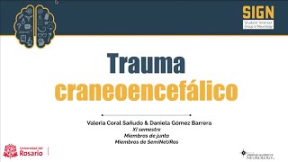 Trauma Craneoencefálico [upl. by Billat]