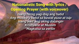 Nationalistic Song  Opening Prayer LAC SESSIONTRAININGSSEMINARS [upl. by Ynoyrb]