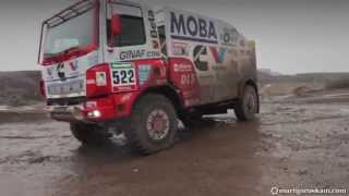 Smink Machines Rallysport testing the Dakar 2015 Ginaf Rallytruck [upl. by Nywled]