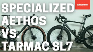 Specialized Aethos vs Tarmac SL7 What You Need to Know [upl. by Ytissac]