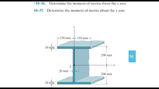 Statics 1036 amp 1037  Determine the moment of inertia about the x and y axis [upl. by Yrallam]