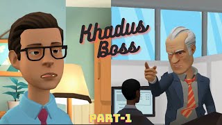 Animatated  Hindi  comedy story  Khadus Boss  Using Plotagon studio [upl. by Eesdnil]