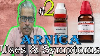 Arnica in Hindi Part 2  Uses amp Symptoms in Homeopathy by Dr P S Tiwari [upl. by Quartet415]