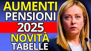 AUMENTI PENSIONI 2025 Anteprima Nuovi Importi Gennaio [upl. by Tarra]