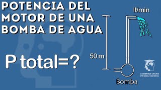 EJERCICIO 5  POTENCIA Cálculo de potencia de un motor de bomba de agua [upl. by Tarryn]