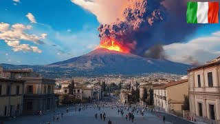 Italy today Mount Etna has erupted its ashes are moving towards the whole city [upl. by Nosaj641]