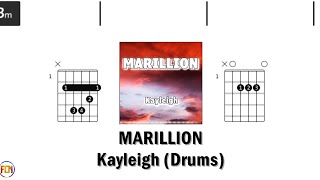 MARILLION Kayleigh DRUMS FCN GUITAR CHORDS amp LYRICS [upl. by Sineray768]