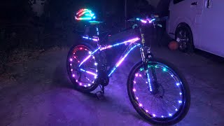 MTB Streetglow 2023 with sound setup and Helmet Light [upl. by Ahsenet]