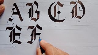 Blackletter Calligraphy  Gothic Calligraphy Alphabet Blackletter [upl. by Nepil]