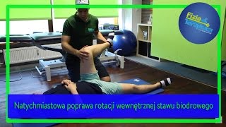 Rotacji wewnętrznej stawu biodrowego  Natychmiastowa poprawa 118 FizjoTerapia HD [upl. by Lipkin]