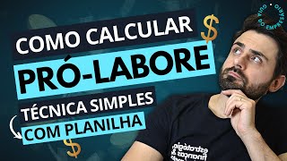 PLANILHA simples e rápida para CALCULAR o PRÓLABORE [upl. by Yggam149]