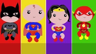 Learn Color Names for Kids  Young Justice League Babies  DC Comics  Learn Colors by Color World [upl. by Fanechka131]