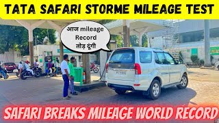 TATA SAFARI STORME MILEAGE TESTआज तो ARAI रिकार्ड ही तोड़ दिया अपनी SAFARI ने  safari safari2023 [upl. by Rosecan]