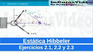 Estática Hibbeler 12 Edición Ejercicios Resueltos 21 22 y 23 IngenieríaFísica [upl. by Mellie]