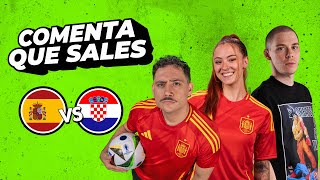 España  Croacia  Comenta que sales con Darío Eme Hache Ari Geli y Folagor  La Eurocomentada 2024 [upl. by Eirrot]