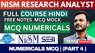 🔴 RESEARCH ANALYST  CHAPTER 14  Part 4 45  NISM  SEBI  FULL COURSE HINDI  SERIES XV 2024 [upl. by Solohcin]