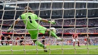 Germany Goalkeeper Nadine Angerer saves TWO penalties in Euro final win Germany 10 Norway [upl. by Ahseekal919]