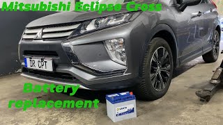 Mitsubishi Eclipse Cross battery replacement DIY how to change battery Batterie wechseln [upl. by Laverna]