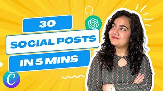 How to Create and Schedule 30 Social Media Posts in 5 Minutes With ChatGPT Canva and ContentStudio [upl. by Eaver]