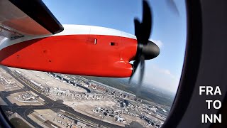 TRIPREPORT AUSTRIAN AIRLINES DASH 8 Q400 OELGK FRANKFURT TO INNSBRUCK [upl. by Kelsy]