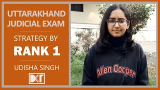 Rank 1 Uttarakhand Judicial Exam  Udisha Singh shares her strategy  उदिशा की स्ट्रेटेजी [upl. by Malcom177]