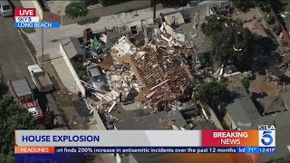 House explodes in Long Beach [upl. by Notrab]