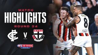 Carlton v St Kilda Highlights  Round 24 2024  AFL [upl. by Atiram]