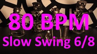 80 BPM  Slow Swing  68 Drum Track  Metronome  Drum Beat [upl. by Ylera493]