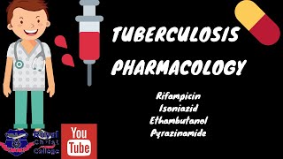 Pharmacology Anti tuberculosis Tuberculosis Rifampicin Isoniazid Ethambutanol Pyrazinamide [upl. by Nydroj]