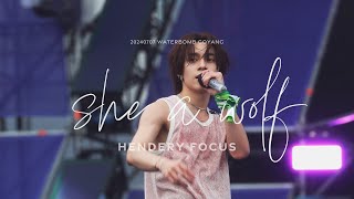 240707 WATERBOMB in Seoul She a wolf HENDERY 헨드리 黃冠亨 WayV 4K fancam [upl. by Ewald]