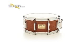 Pork Pie 55x14 Maple Snare Drum Quartered Mahogany VeneerQuick n Dirty [upl. by Nahsaj]