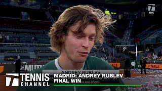 Andrey Rublev Talks About His Comeback Championship Win Over AugerAliassime  2024 Madrid Final [upl. by Katharyn]