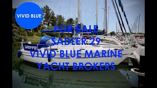 SADLER 29 FOR SALE WITH VIVID BLUE MARINE [upl. by Pomona238]