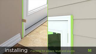 How to Install Prehung Exterior Entry Door [upl. by Haskins]