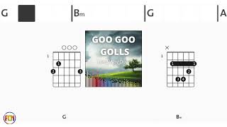 GOO GOO GOLLS Long Way Down FCN GUITAR CHORDS amp LYRICS [upl. by Ecitnirp539]