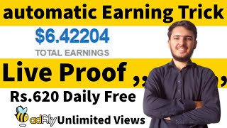 work for students adfly earning trick live earning proof automatic earning way [upl. by Enitsyrk]