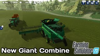 FS23 New Giant Combine Harvesting Soyabeans in Farming Simulator 23 fs23 fs23mobile [upl. by Nigrom]