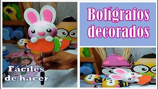 Bolígrafos decorados de conejitos [upl. by Unhsiv464]