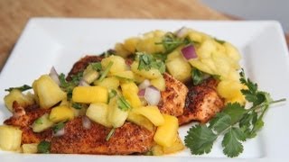 Chili Salmon w Pineapple Mango Salsa RecipeSo yum [upl. by Acsecnarf]